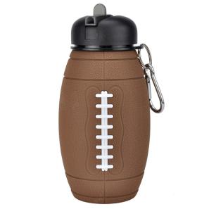 Rugby football silicone water bottle